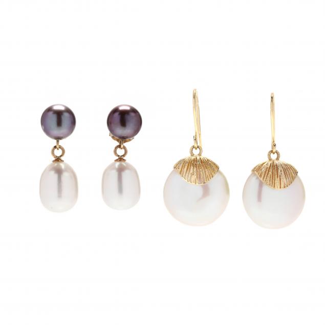 two-pairs-of-pearl-earrings