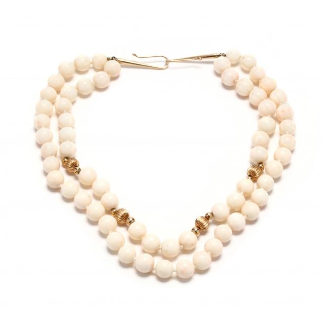 gold-and-double-strand-coral-necklace