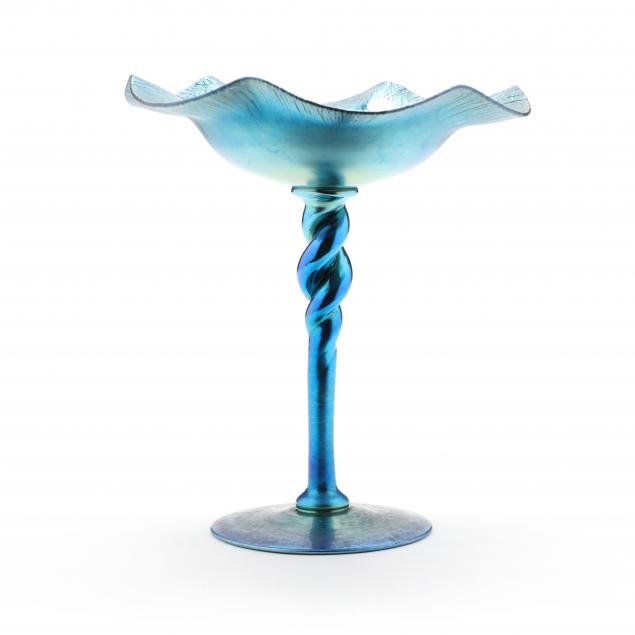 steuben-carder-era-aurene-glass-compote