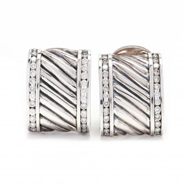 silver-and-diamond-earrings-david-yurman