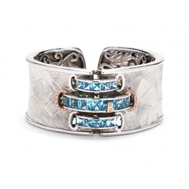 silver-gold-and-gem-set-cuff-bracelet-bellarri