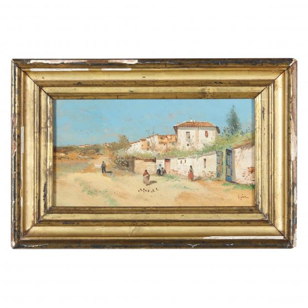 jose-ruiz-blasco-spanish-1838-1913-i-paisaje-de-pueblo-village-landscape-i