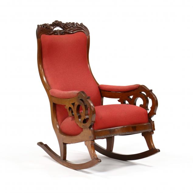 american-late-classical-carved-mahogany-rocking-chair