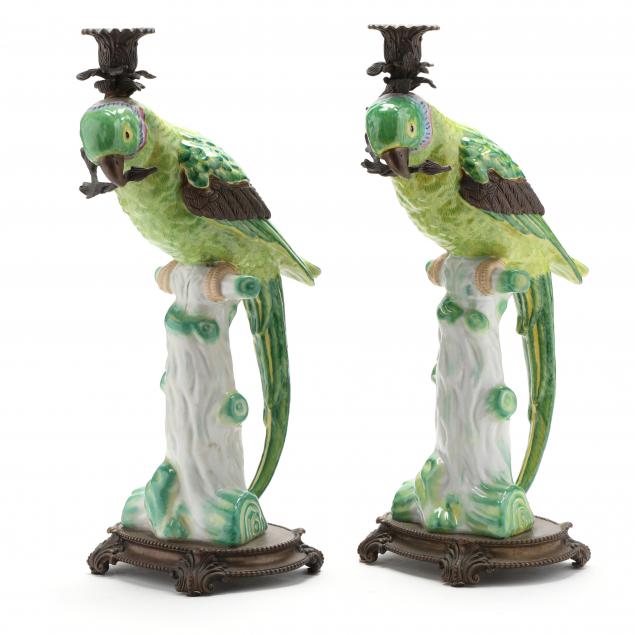 castilian-pair-of-ormolu-mounted-porcelain-parrot-candlesticks