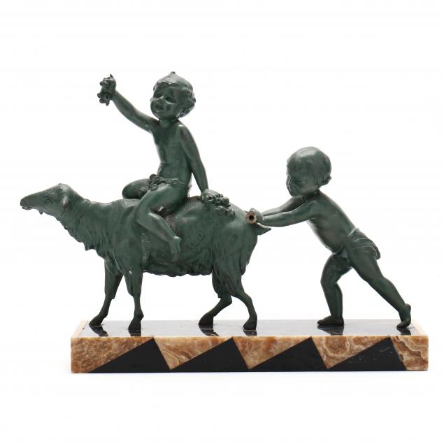 french-bacchanalian-sculpture-of-two-putti-revelers-and-goat
