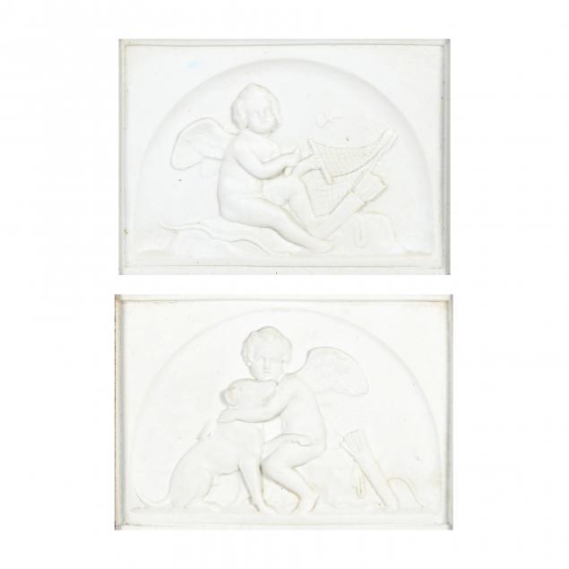 pair-of-neoclassical-bisque-plaques-depicting-winged-putti