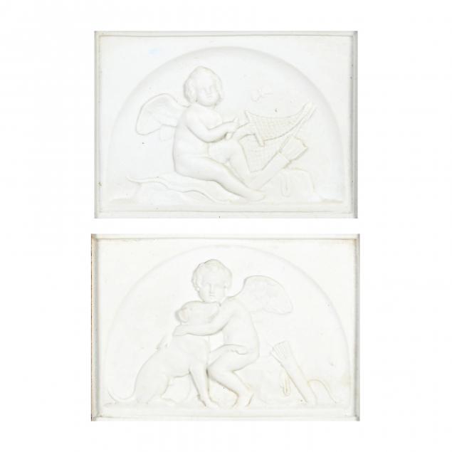 pair-of-neoclassical-bisque-plaques-depicting-winged-putti