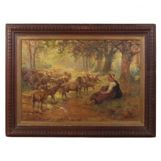 theophile-louis-deyrolle-french-1844-1923-shepherdess-with-her-flock