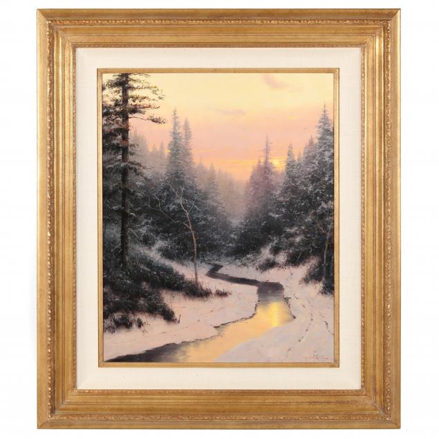 thomas-kinkade-american-1958-2012-i-forest-in-winter-i