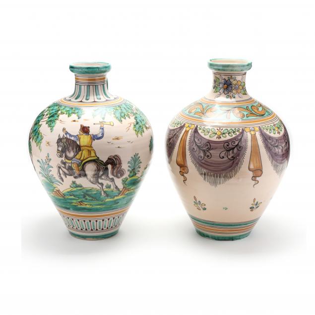 two-vintage-spanish-majolica-jugs