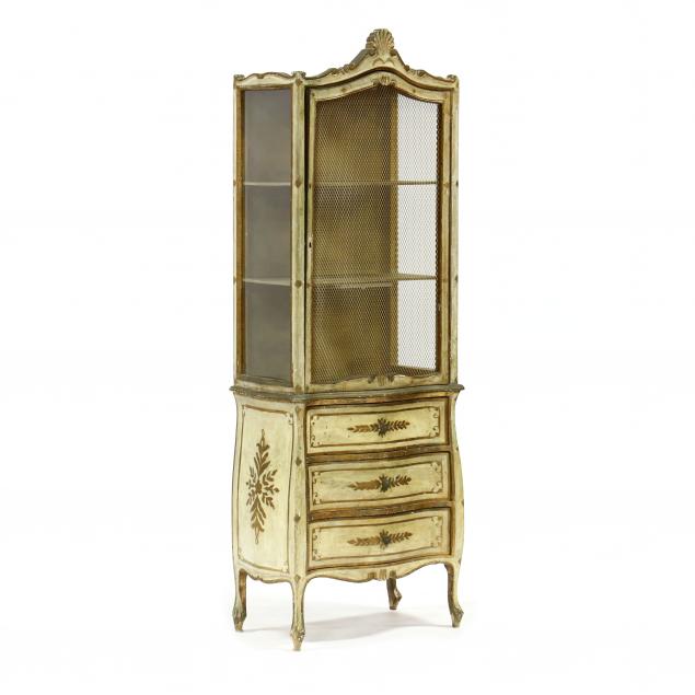 vintage-florentine-diminutive-painted-and-gilt-vitrine