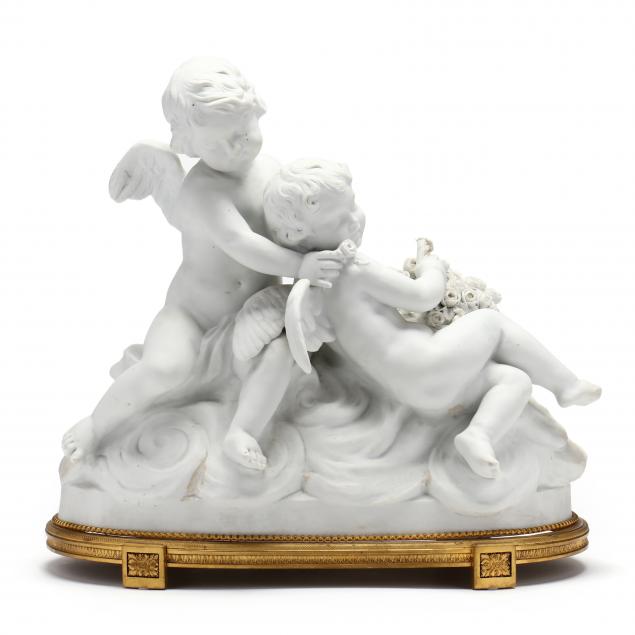 antique-continental-bisque-porcelain-and-ormolu-model-of-putti