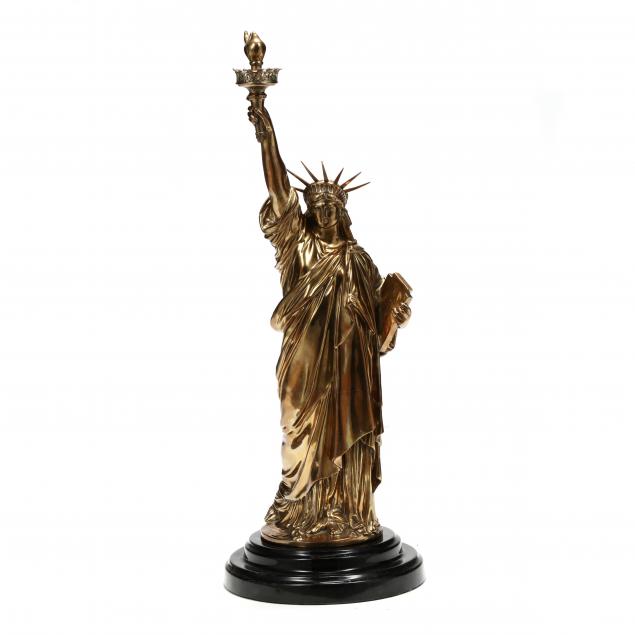 after-frederick-august-bartholdi-french-1834-1904-gilt-bronze-casting-of-the-statue-of-liberty