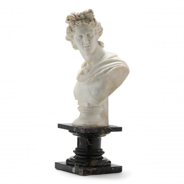 a-carved-marble-bust-of-apollo-belvedere