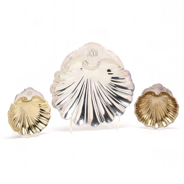 three-sterling-silver-shell-dishes