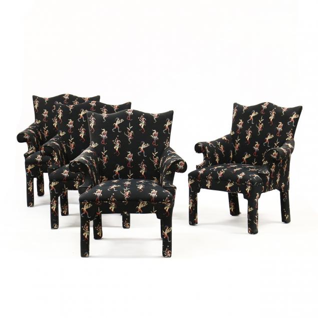 set-of-four-chippendale-style-upholstered-armchairs