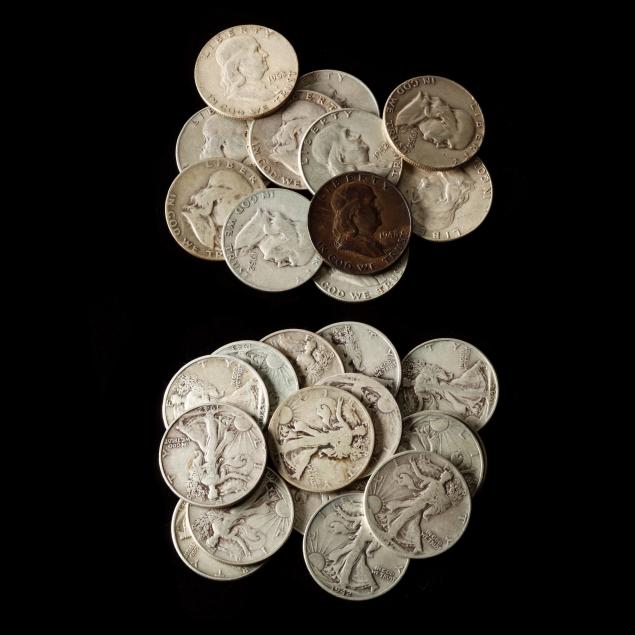 mixed-group-of-twenty-six-20th-century-90-silver-halves