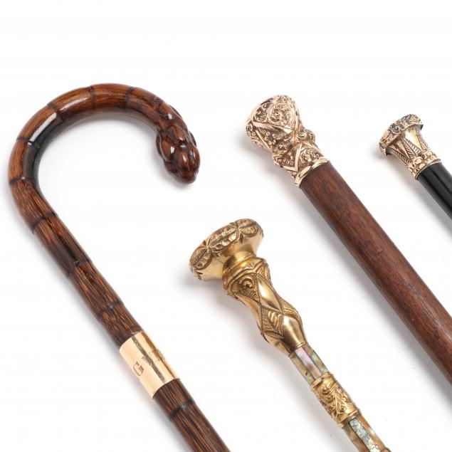 four-gold-filled-handled-canes