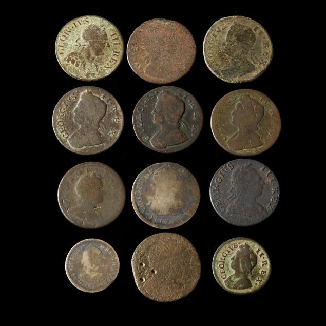 twelve-excavated-colonial-coins