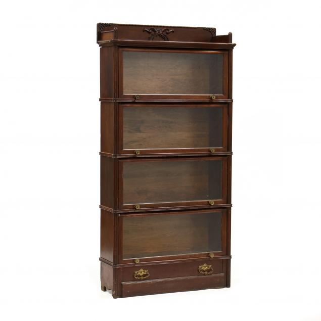 four-stack-mahogany-barrister-bookcase
