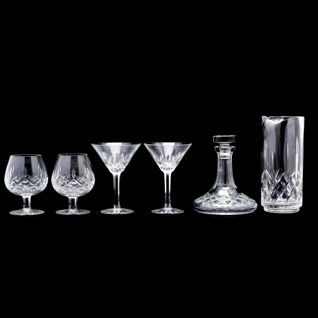 waterford-two-decanters-and-four-stems