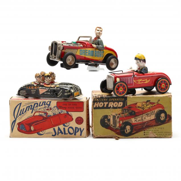 three-vintage-jalopy-tin-litho-toys