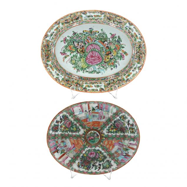 two-chinese-export-porcelain-famille-rose-platters