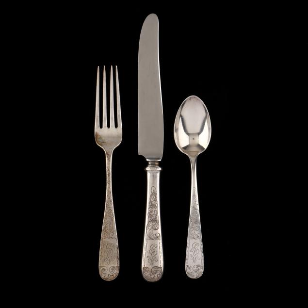 i-old-maryland-engraved-i-sterling-silver-flatware-partial-service