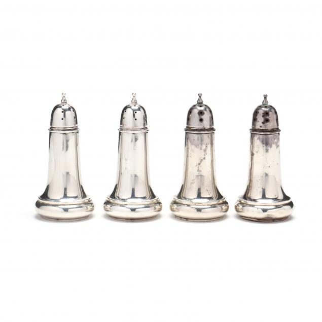 two-pairs-of-sterling-silver-salt-and-pepper-shakers