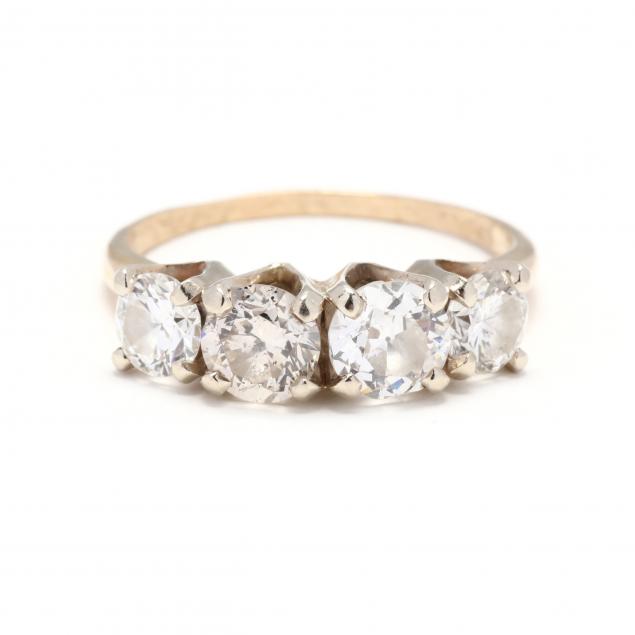 gold-and-four-stone-diamond-ring
