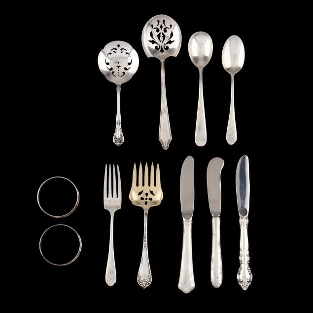a-grouping-sterling-silver-flatware-and-napkin-rings