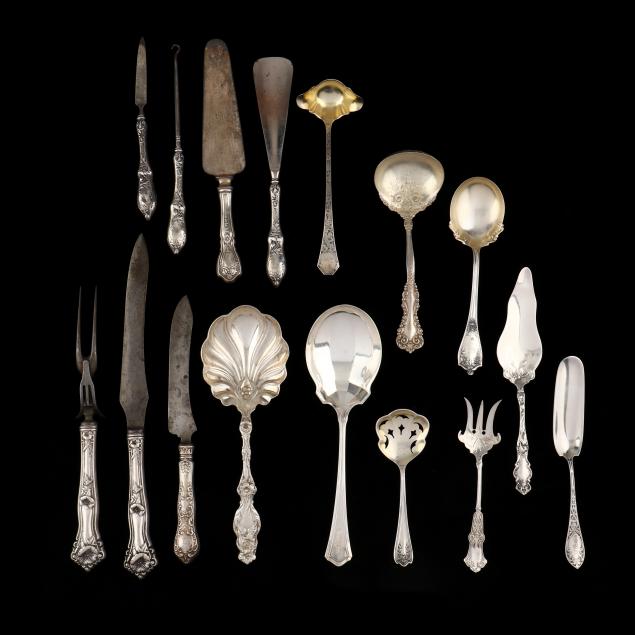 a-grouping-of-american-sterling-silver-flatware-and-accessories