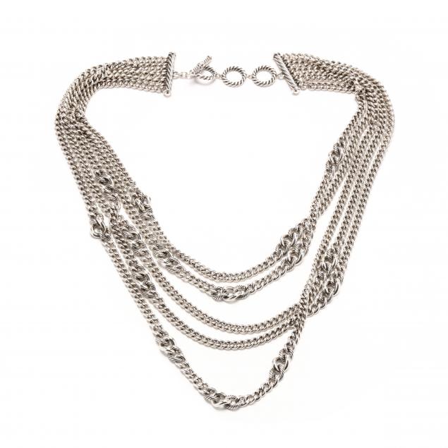 silver-multi-strand-necklace-david-yurman