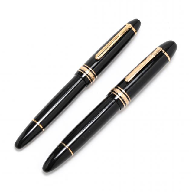 two-montblanc-meisterstuck-fountain-pens