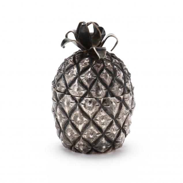 cartier-sterling-silver-pineapple-form-box