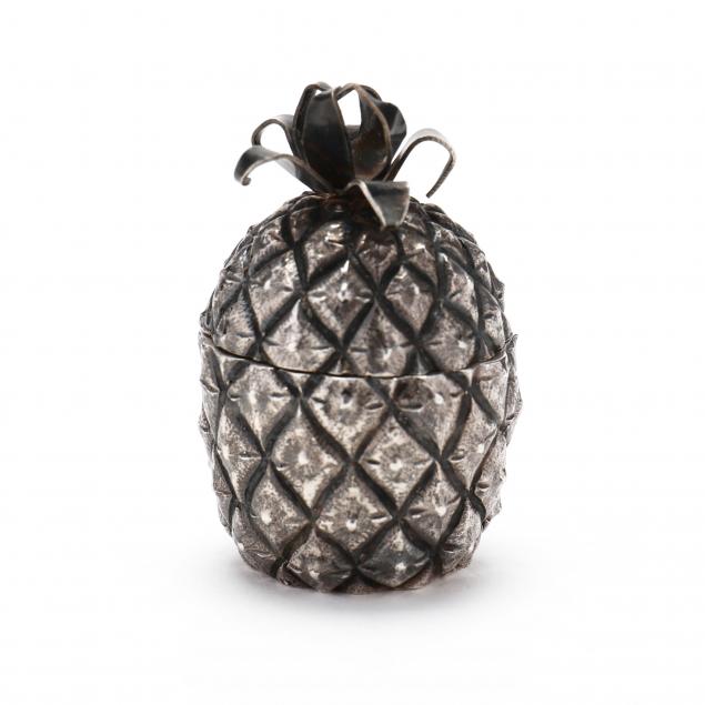 cartier-sterling-silver-pineapple-form-box