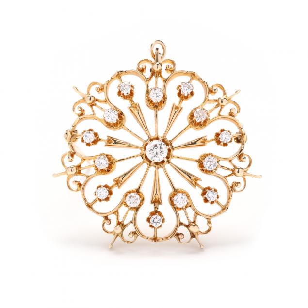 vintage-gold-and-diamond-brooch-pendant