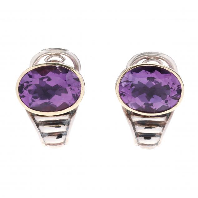 silver-gold-and-amethyst-i-caviar-i-earrings-lagos