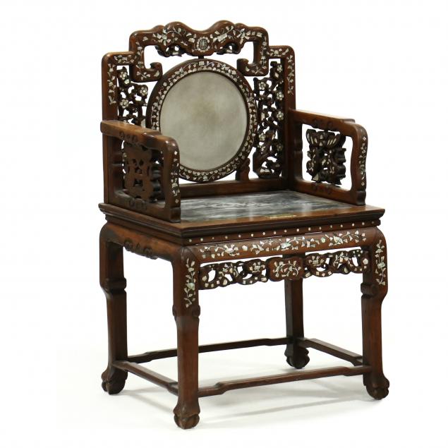 chinese-marble-and-mother-of-pearl-inlaid-throne-chair