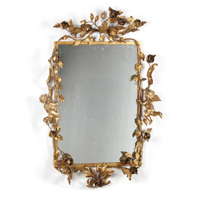 decorative-gilt-metal-putti-and-floral-mirror