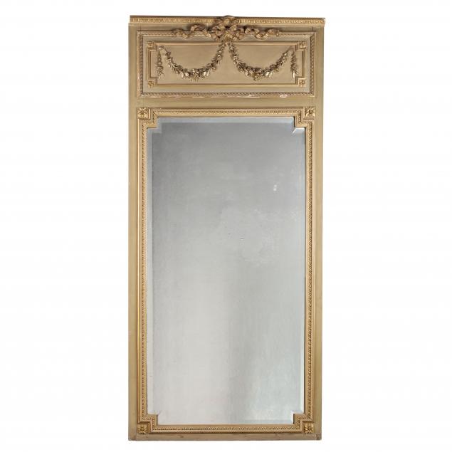 large-antique-louis-xvi-style-carved-parcel-gilt-trumeau-mirror