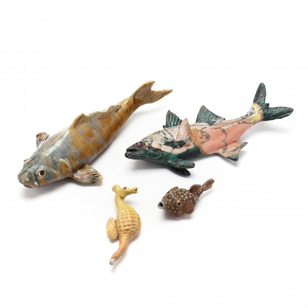 four-pottery-aquatic-forms-alan-and-rosemary-bennett-ny