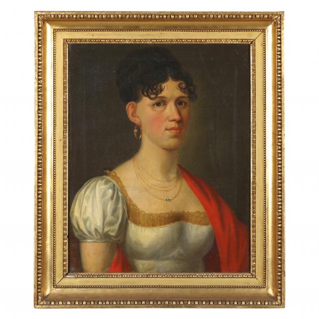 continental-school-early-19th-century-portrait-of-a-young-woman-in-an-empire-gown