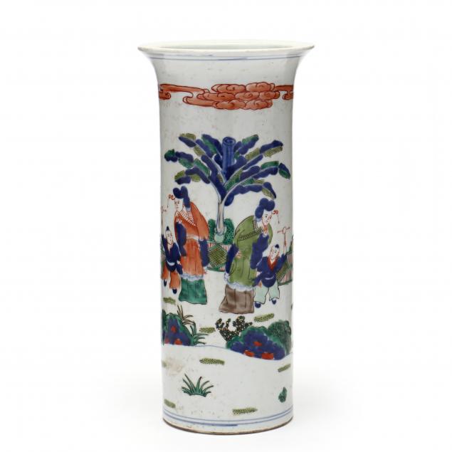 chinese-famille-verte-cylinder-vase