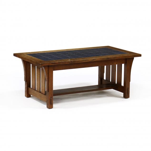 mission-style-tile-top-oak-coffee-table-marked