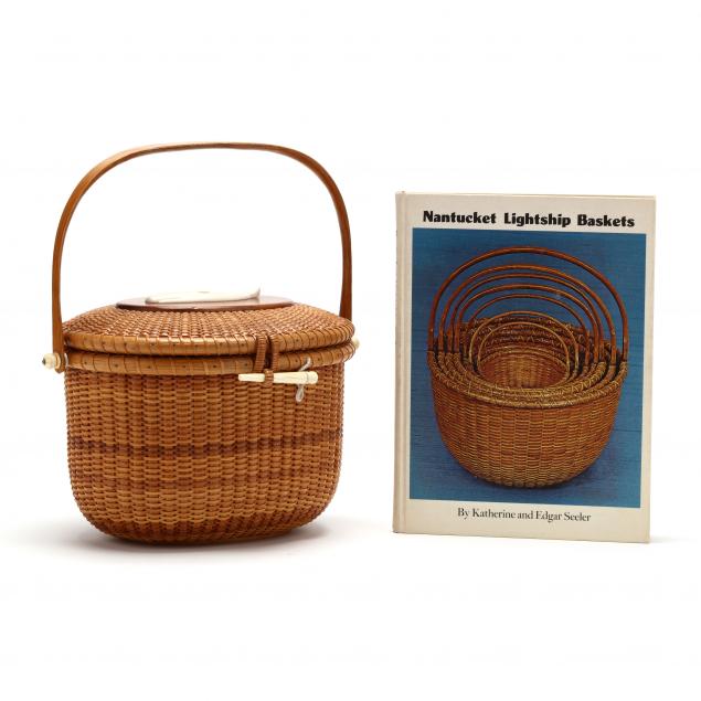 dated-nantucket-lightship-basket-by-michael-kane-with-related-book