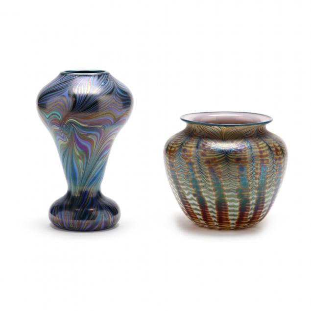 orient-flume-two-art-glass-vases