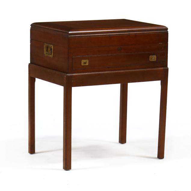 campaign-style-mahogany-silver-chest-on-stand