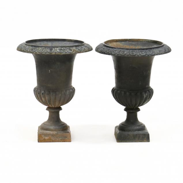 pair-of-classical-style-cast-iron-garden-urns