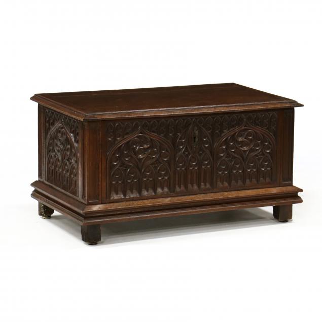 gothic-revival-carved-walnut-blanket-chest